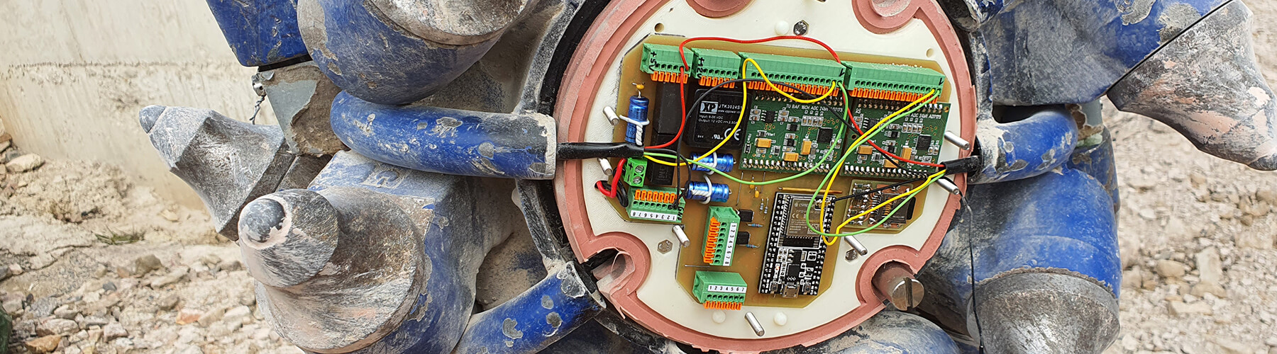 Sensor von innen auf einer Baustelle